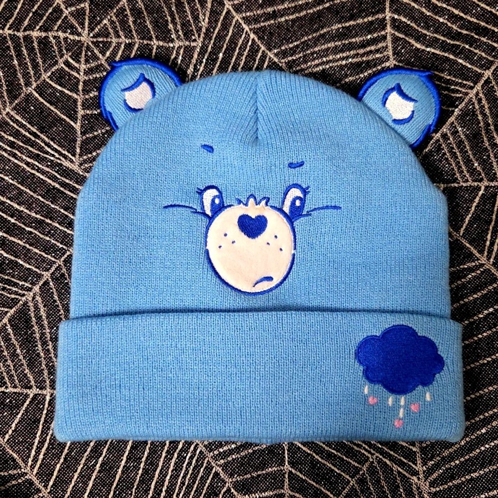 Blue Bear-Themed Knit Beanie